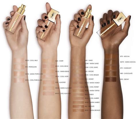 swatch ysl touche eclat foundation|ysl touche eclat colour chart.